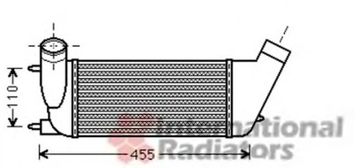 Радиатор интеркулера Citroen Jumper/Fiat Scudo/Peugeot Expert 1.6/2.0/2.2D Multijet/HDi 06- 40004347 UA63 Van Wezel (40004347)
