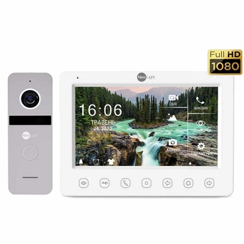Комплект відеодомофона NeoLight NeoKIT FHD Pro Silver