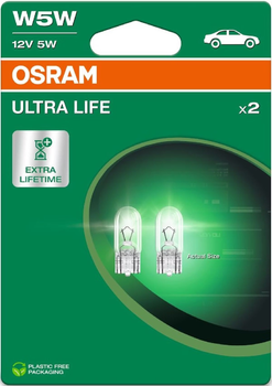 Набір автомобільних ламп Osram Ultra Life W5W 12 В 2 шт (2825ULT-2BL)