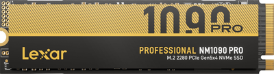 Dysk SSD Lexar Professional NM1090 PRO 1TB M.2 2280 NVMe PCIe 5.0 x4 3D NAND TLC (LNM109P001T-RNNNG)