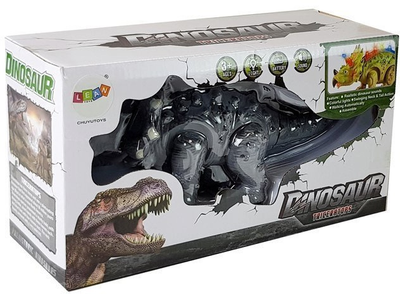 Динозавр LEAN Toys Трицератопс на батарейках Сірий 7188 (5905214970765)