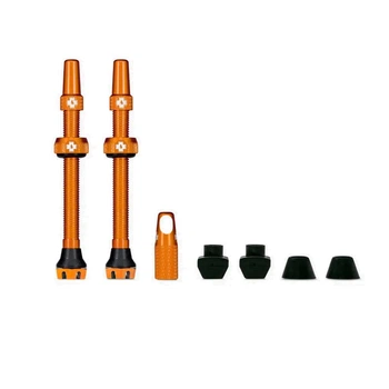 Вентилі для безкамерних колес Muc-Off Tubeless V2 60 mm пара Золотий (1081-MC.20431)
