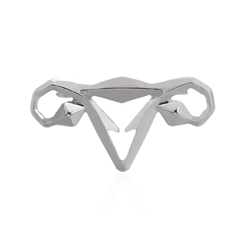 Брошь унисекс BROCHE бижутерия Медицина Лоно серебристая BRBF113018