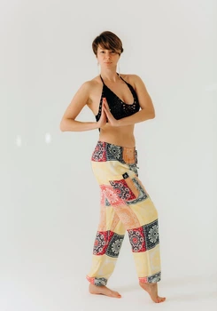 Свободные штаны-шаровары Vibrant Mandala RAO WEAR OneSize рост 165-175 см разноцветные