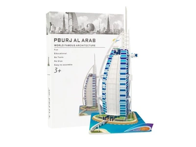 3D пазл Бурдж аль-Араб пінокартонний, 74 ел., 168-A3