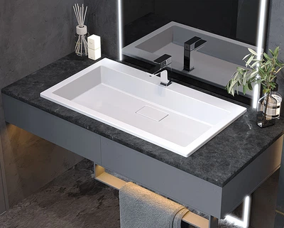 Умивальник накладний Luxor Imperio Low 80