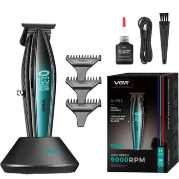 Триммер для стрижки волос мужской XPRO VGR V-992 с мощным мотором насадки 1-2-3 мм (336202)