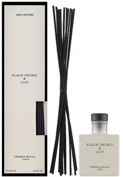 Dyfuzor zapachowy Cereria Molla Premium Reed Black Orchid & Lily + patyczki 100 ml (8424405013236)