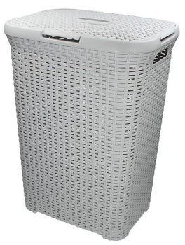 Kosz na bieliznę Curver Natural Style 60 l Jasny Szary (3253920707536)