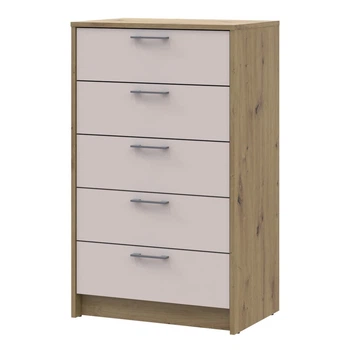 Комод Doros Ронді Дуб Артизан/Кашемір 5 ящиків 60х40х100 DRS-011784 (41516189)