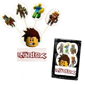 Набір цукрових топерів для торта на мастиці Роблокс Roblox для хлопчика Slado 6 шт