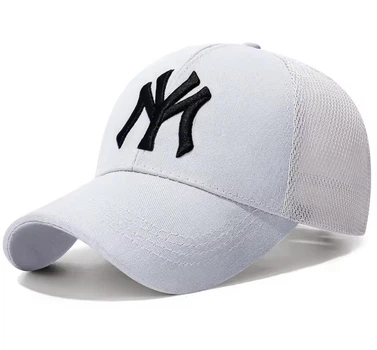 Кепка бейсболка New York (Нью Йорк) мужская женская с вентиляцией onesize белая (205425)
