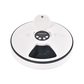 Кормушка автоматическая электронная для кошек Pet Style-6, 30x7см, 6 порций по 128мл, таймер, мелодия