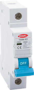 Автоматичний вимикач TosunLux TSB4-63 1P C63 6 kA