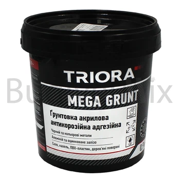Ґрунтовка антикорозійна TRIORA Mega Grunt акриловка адгезійна 0,9 кг 17 сіра