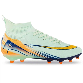 Бутсы футбольные с носком SP-Sport Action 2501B размер 40 Light Mint-Deep Blue-Orange
