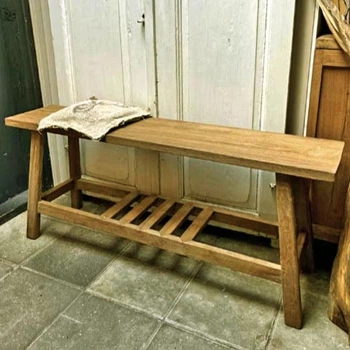 Лавка для ванной из дерева Фульта сиена (ОПС-008505)