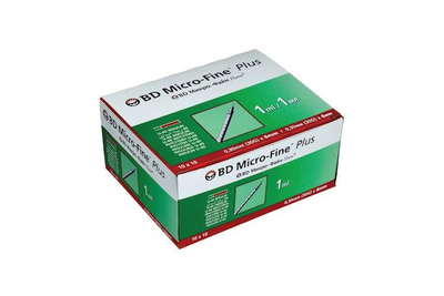 Шприц інсуліновий BD Micro-Fine 1мл U-40 8mm 30G - Мікрофайн U-40 8mm - 100 шт.