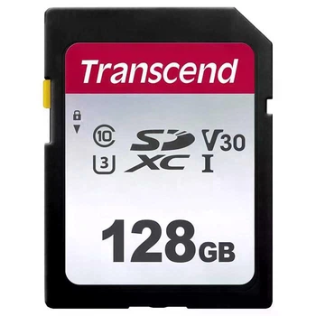 Карта памяти SD 128Gb Transcend class 10 UHS-I U3 V30 (TS128GSDC300S) б/у