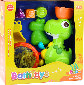 Набір іграшок для ванни LEAN Toys Динозавр з м'ясорубкою 22913 (5905991052623)