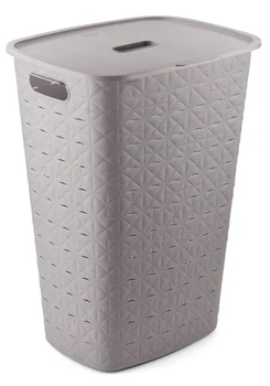 Kosz na bieliznę Curver Softex 56 l Beżowy (3253924848099)