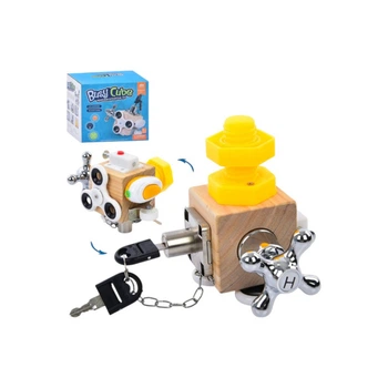 Деревянный бизикуб MD 0844 7 мини игр (37205)