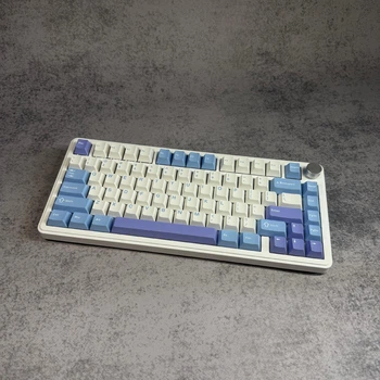 Ігрова механічна клавіатура Attack Shark X85 White - Blue з RGB підсвіткою Hot Swap