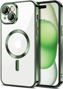Чохол Wave Premium Metal Shining case with MagSafe (TPU) для Apple iPhone 15 Plus 14 Plus 6.7” Green