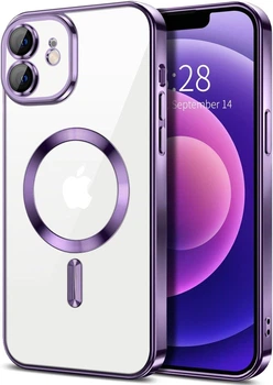 Чехол Wave Premium Metal Shining case with MagSafe (TPU) для Apple iPhone 11 6.1” Deep Purple