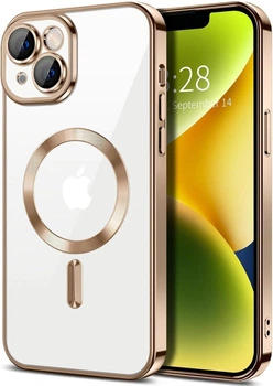 Чохол Wave Premium Metal Shining case with MagSafe (TPU) для Apple iPhone 13 14 6.1” Desert Titanium