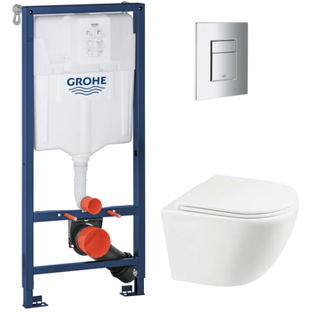 Комплект Grohe Set Унитаз ELLIPSE-0301-T3 + Инсталляция 38536001 + панель 38732000 (38536001ELLIPS0