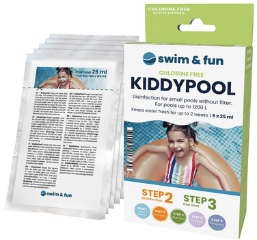 Środek do dezynfekcji wody w dziecięcych basenach Swim and Fun Kiddy Pool til soppebassiner 1782 5 x 25 ml (5704841017825)