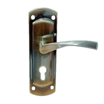 Дверная ручка на планке под ключ (55мм) SIBA Genoa, античная бронза (Z13 3K 80 80)