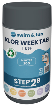 Tabletki do basenu Swim and Fun Klor Week Tab 20 g 1729 1 kg (5704841017290)