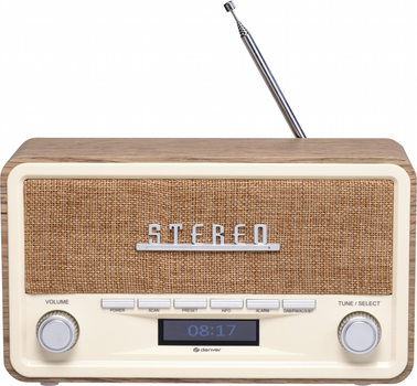 Odbiornik radiowy Denver DAB-18LW Light Wood (5706751042867)