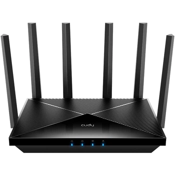 Wi-Fi маршрутизатор для дома, 2.5G, двухдиапазонный, до 5765 Мбит/с, 6 антенн, черный