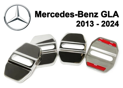 Накладка (заглушка) замка дверей Mercedes-Benz GLA 2013 - 2024 (4 двери) Хром