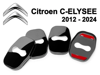 Накладка (заглушка) замка дверей Citroen C-ELYSEE 2012 - 2024 (4 двери) Чёрные