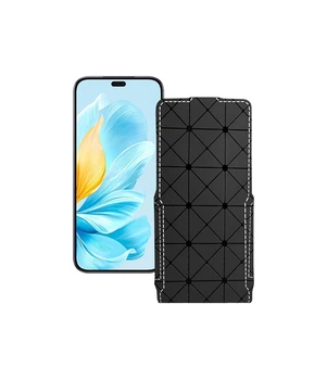 Чохол-флип з екошкіри для телефону Honor 200 Lite 5G Чорний ромб