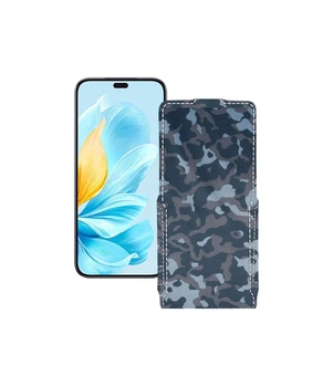 Чохол-флип з екошкіри для телефону Honor 200 Lite 5G Хаки-синій