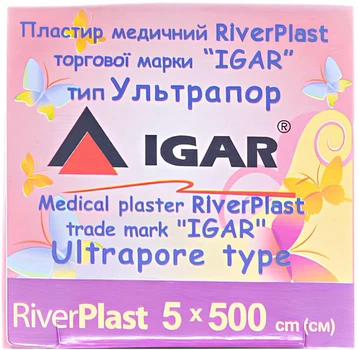 Пластырь медицинский Igar RiverPlast Ультрапор нетканый 5 см х 5 м (4820017606240)