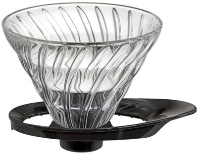 Dripper Hario Drip V60-02 szklany Czarny (4977642730137)
