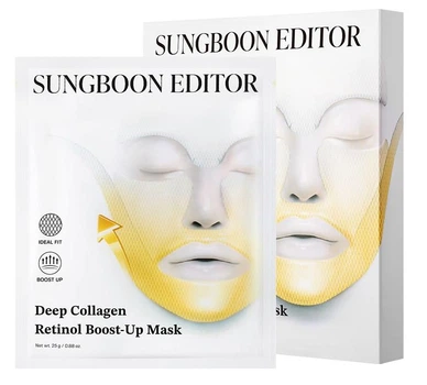 Еластична ліфтинг-маска з колагеном і ретинолом Sungboon Editor Deep Collagen Retinol Boost Up Mask 25 г (8800253022482)