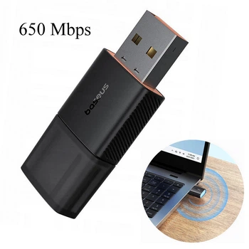 Wi-Fi адаптер для компьютера или ноутбука Baseus FastJoy Series 650 Мбит/с Black (B01317600111-04)