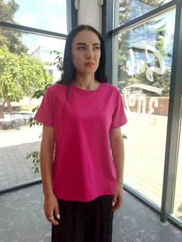 Футболка жіноча базова EVELIN S Фуксія 1058417