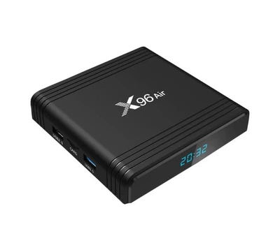 Смарт ТВ-приставка Android Smart TV тюнер для телевізора цифровий медіаплеєр Amlogic X96 Air TV BOX |S905X3, 2GB RAM, 16GB ROM, Android 9.0, пульт ДУ, LED дисплей, Bluetooth, WiFi| Чорний