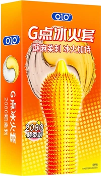 Презервативи OLO з пухирцями 2080 10 шт (ROZ6501053632)