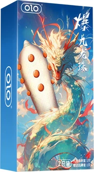 Презерватив OLO blue dragon з пухирцями 1 шт + Кулька + Лубрикант (ROZ6501053633)