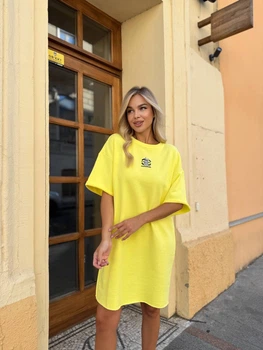 Сукня в стилі Oversize з турецької петлі Жовтий 2021.1 One size