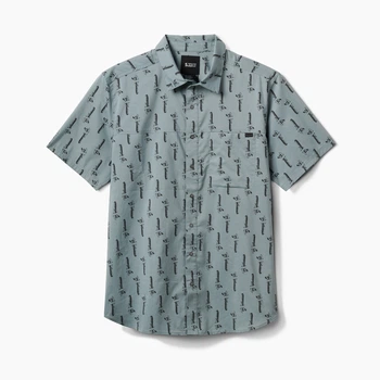 Рубашка тактическая 5.11 Tactical Wyatt Print Short Sleeve Shirt 2XL Blue Agave Knife
